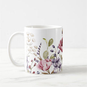Elégante aquarelle florale - Mug artistique