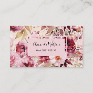 Elégante aquarelle moderne Carte de visite Floral