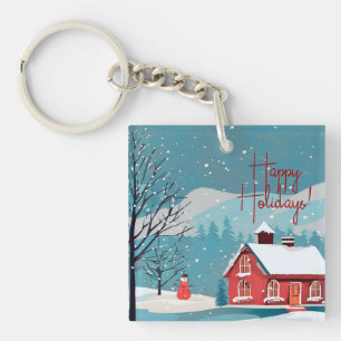 Elégante aquarelle neige chute de neige Festive Jo