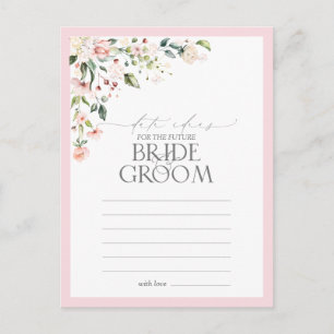 Elégante Aquarelle rose Floral Date Idées Carte po