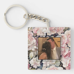 Elégante aquarelle rose floral personnalisation ph