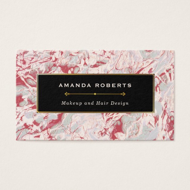 Elégante aquarelle rouge et noire (Devant)