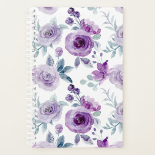 Elégante aquarelle violette Planneur floral