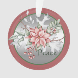 Elegante Aquarellenpoinsettie Weihnachten Ornament