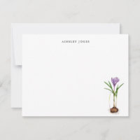 Elegante Aquarellfarbe Lila Crocus Spring Blume Ni