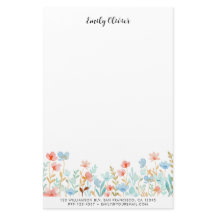 Elegante Aquarellfarben-Blume Anpassen von Text