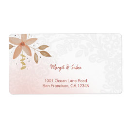 Elegante Aquarellfarben Blume Mit Monogramm Spitze