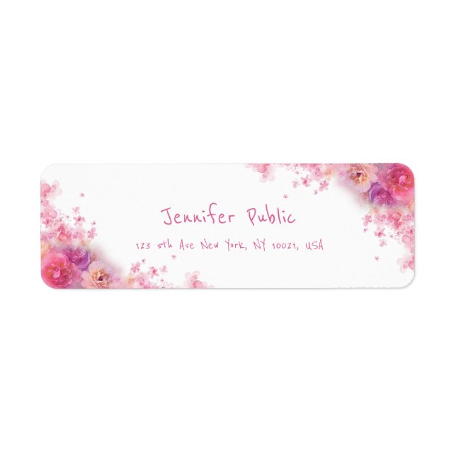 Elegante Aquarellfarben Blume Rose Blumenmodisch (Vorne)