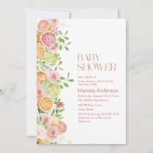 Elegante Aquarellfarben Citrus Pink Blume Kindersh