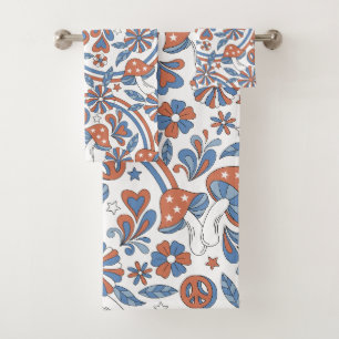 Elegante Aquarellfarben mit blumengeschmückter Opt Badhandtuch Set