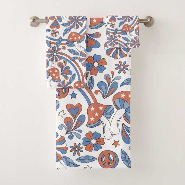 Elegante Aquarellfarben mit blumengeschmückter Opt Badhandtuch Set (Insitu)
