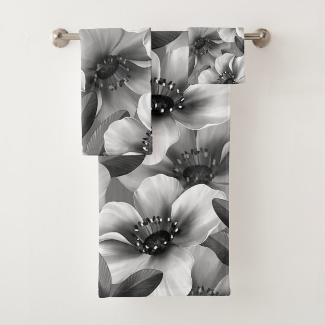 Elegante Aquarellfarben mit blumengeschmückter Opt Badhandtuch Set (Insitu)