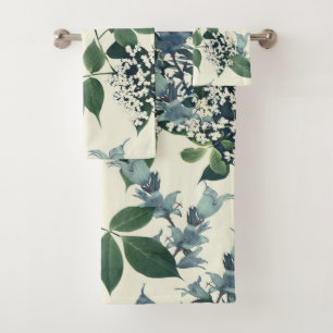 Elegante Aquarellfarben mit blumengeschmückter Opt Badhandtuch Set