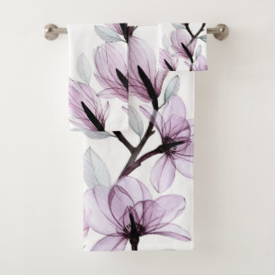 Elegante Aquarellfarben mit blumengeschmückter Opt Badhandtuch Set