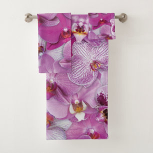 Elegante Aquarellfarben mit blumengeschmückter Opt Badhandtuch Set