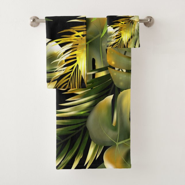 Elegante Aquarellfarben mit blumengeschmückter Opt Badhandtuch Set (Insitu)