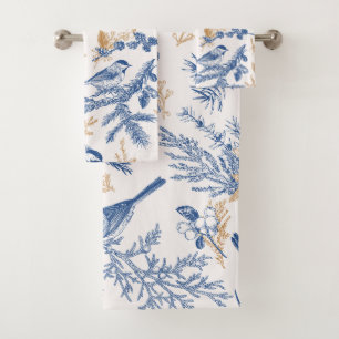 Elegante Aquarellfarben mit blumengeschmückter Opt Badhandtuch Set