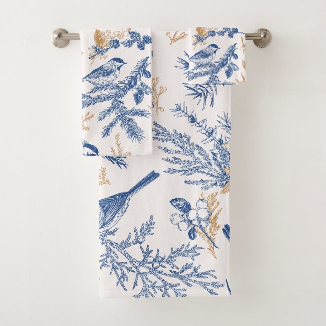 Elegante Aquarellfarben mit blumengeschmückter Opt Badhandtuch Set (Insitu)