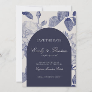 Elegante Aquarellfarben-Rose Hochzeit Sichern Sie  Einladung