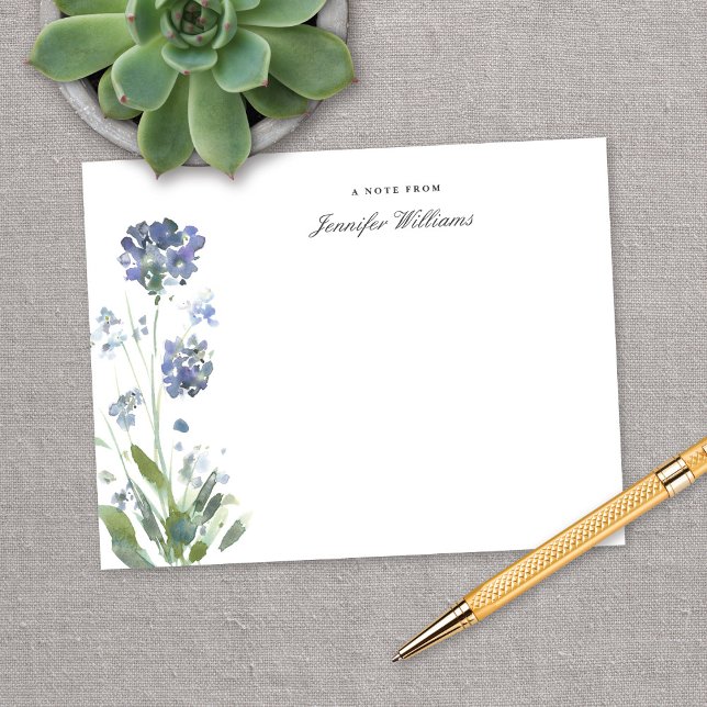 Elegante Aquarellfarben Wildblume Blumenmuster mit Mitteilungskarte (Von Creator hochgeladen)