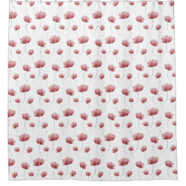 Elegante Aquarellfarben-Wildblume Duschvorhang