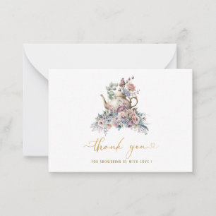 Elegante Aquarellfarbene, rosafarbene Lila Mitteilungskarte