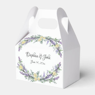Elegante Aquarellgelbe Rosenblütenpflanzen Geschenkschachtel