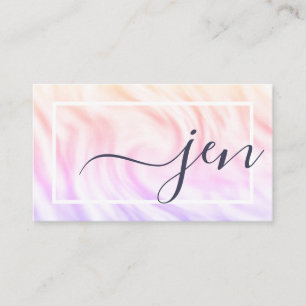 Elegante Aquarellkalligraphie Name Signature Chic Visitenkarte