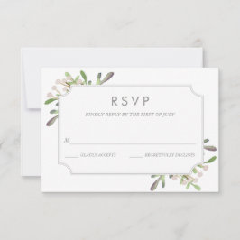 Elegante Aquarellkarte RSVP Karte
