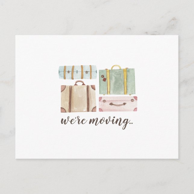 Elegante Aquarellkästen Postkarte (Vorderseite)