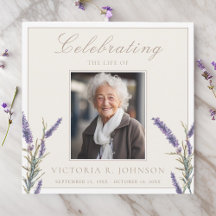 Elegante Aquarelllavender Celebration of Life