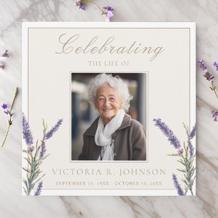 Elegante Aquarelllavender Celebration of Life Einladung