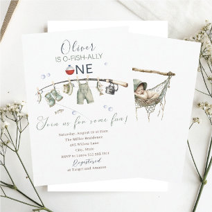 Elegante Aquarellmalerei Ein kleiner Fischer zum G Einladung