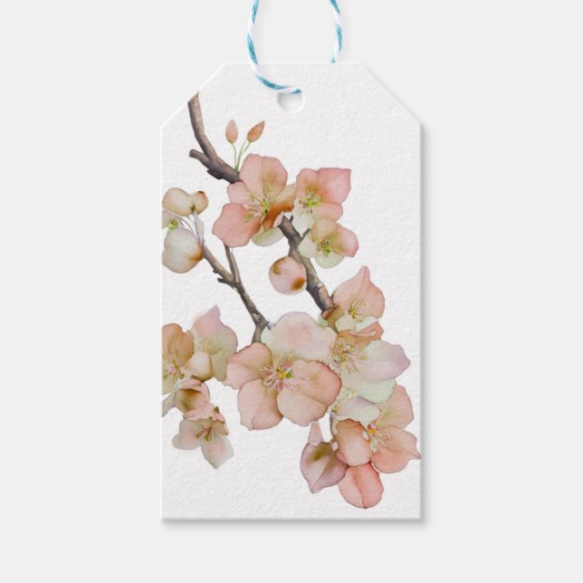 Elegante Aquarellpfeifen Geschenkanhänger (Vorderseite)
