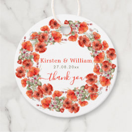 Elegante Aquarellpolster - Hochzeit - Vielen Dank Geschenkanhänger