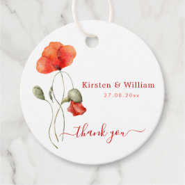 Elegante Aquarellpolster - Hochzeit - Vielen Dank Geschenkanhänger