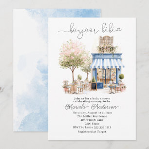 Elegante Aquarelltuch-Bebe-Babydusche Einladung