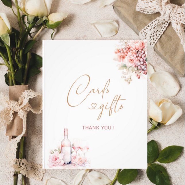 Elegante Aquarelltüten und Prosecco Rosa Blütenblä Fotodruck (Von Creator hochgeladen)