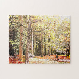 Elegante Aquarellwälder im Herbst