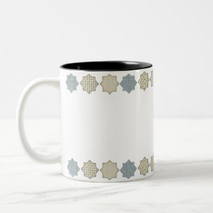 Elegante Arabesque Tile Pattern Tasse" Zweifarbige Tasse