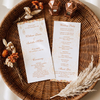 Elegante arabische Laternen-Blumenhochzeit Programm