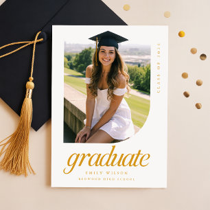 Elegante Arch-Foto-Abschlussfeier Einladung