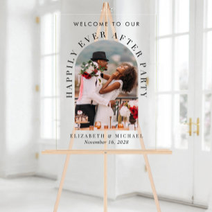 Elegante Arch-Foto-Hochzeitsempfang Willkommen Acrylschild