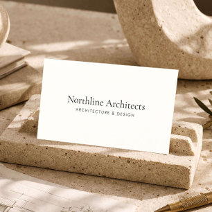 Elegante Architekten-Minimalist-Ivory-Modern-Desig Visitenkarte