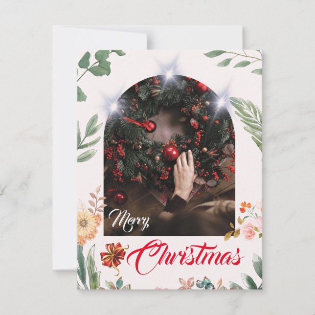 Elegante Arschtypografie frohe Weihnachten (Vorderseite)