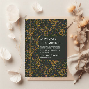Elegante Art Deco Einladung