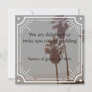 Elegante Art Déco Einladung zur Hochzeit