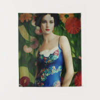 Elegante Art Deco Frauen mit großer Blume Kunst, D