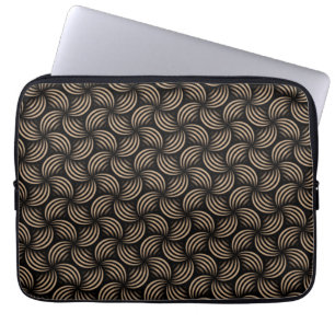 Elegante Art Deco Geometrische Wellen Laptop-Hülle Laptopschutzhülle