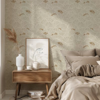 Elegante Art Deco Meereslandschaft in Off-White un
